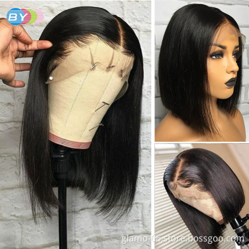 Glueless Front Full Lace Wig Full Lace Human Hair Wig for Black Wholesale Virgin 100% Cheap Short Brazilian Hd Natural Women